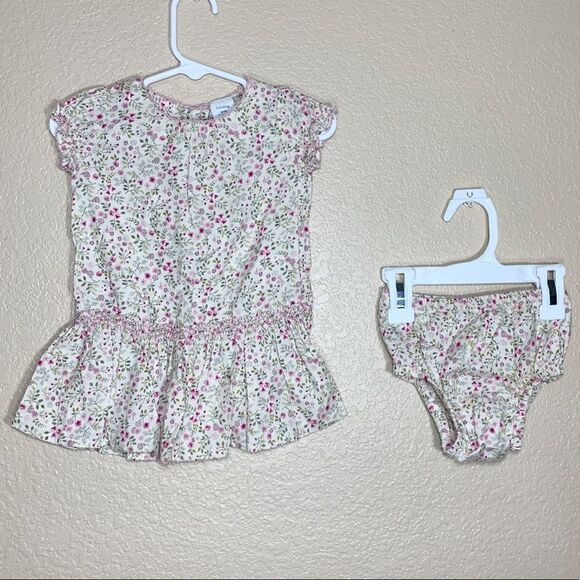 Gap baby girl floral print dress and diaper cover‎ - Picture 1 of 7